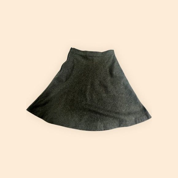 Express Wool Mix Charcoal Gray Skirt Made in Italy Size 3-4 # 1122 - Picture 11 of 11